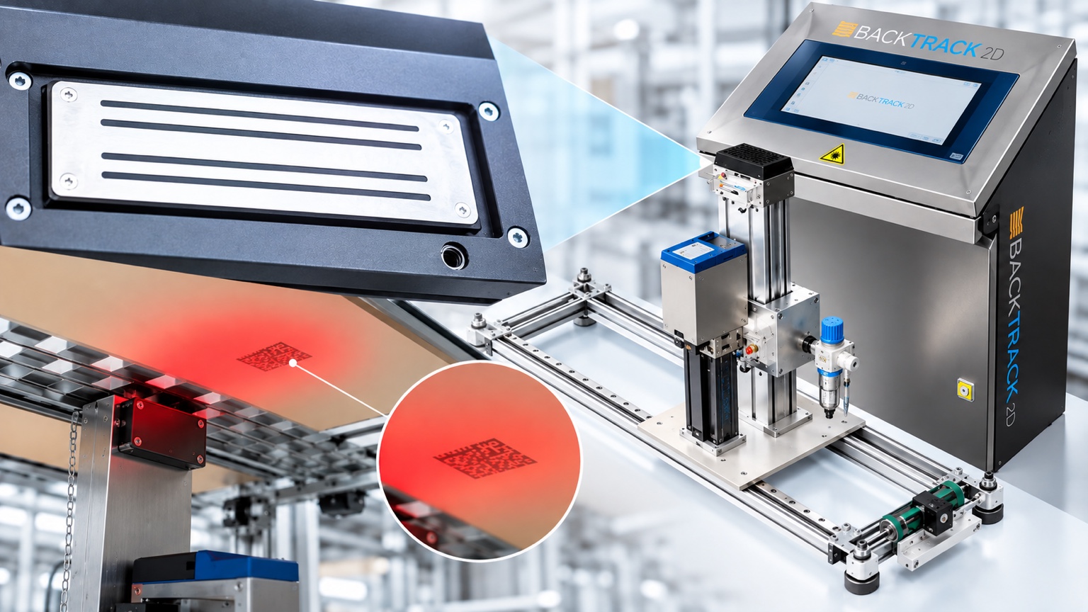 BACKTRACK bottom-up industrial inkjet system and high-speed 2D code printing